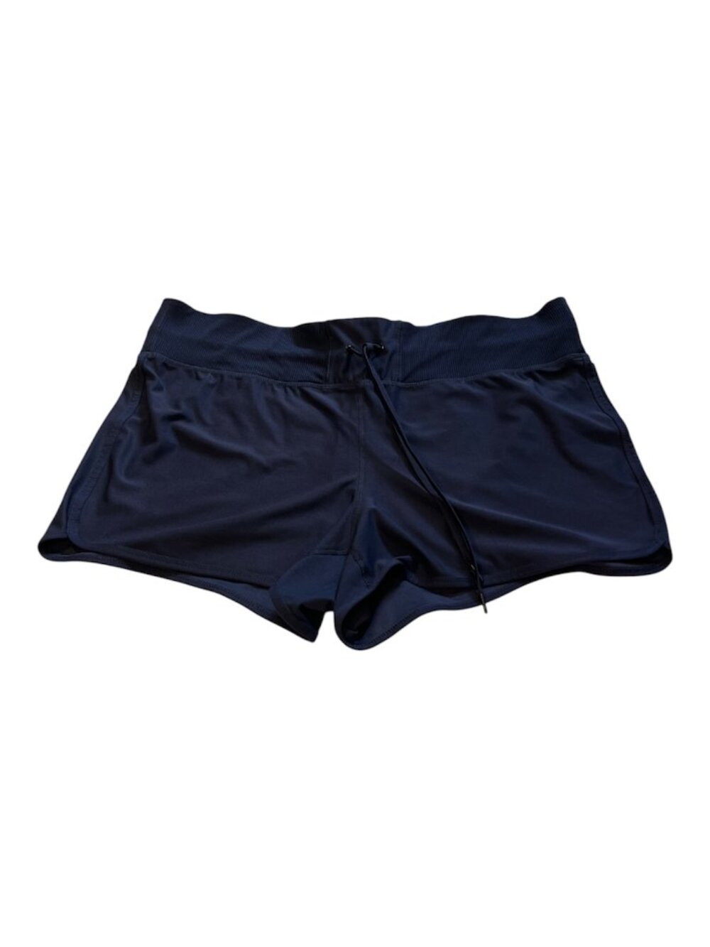 ATHLETIC WORKS DRI MORE SHORTS Size XL Navy Blue Drawstring Waist Stretchy